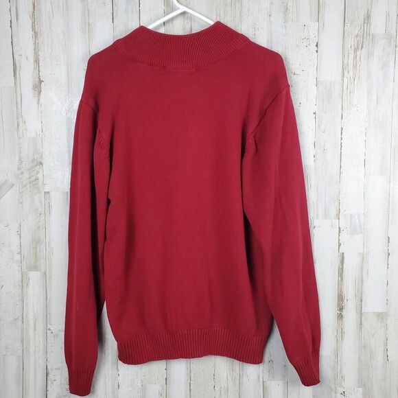 Oscar De La Renta Pullover Sweater Maroon Red Size XL - Picture 2 of 7